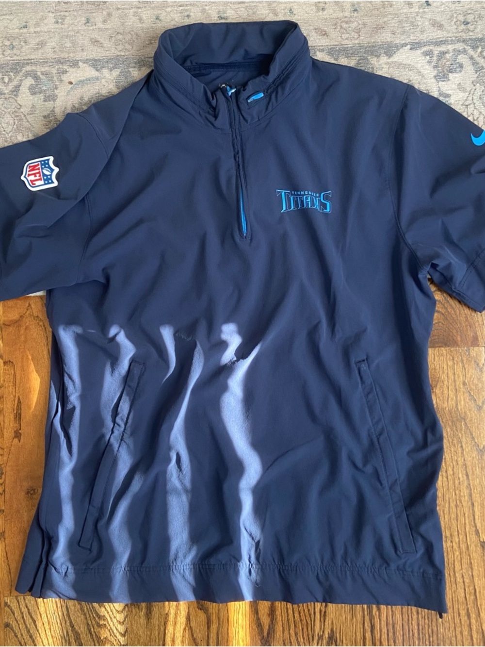 Tennessee Titans Short Sleeve Sideline Jacket Large Nike